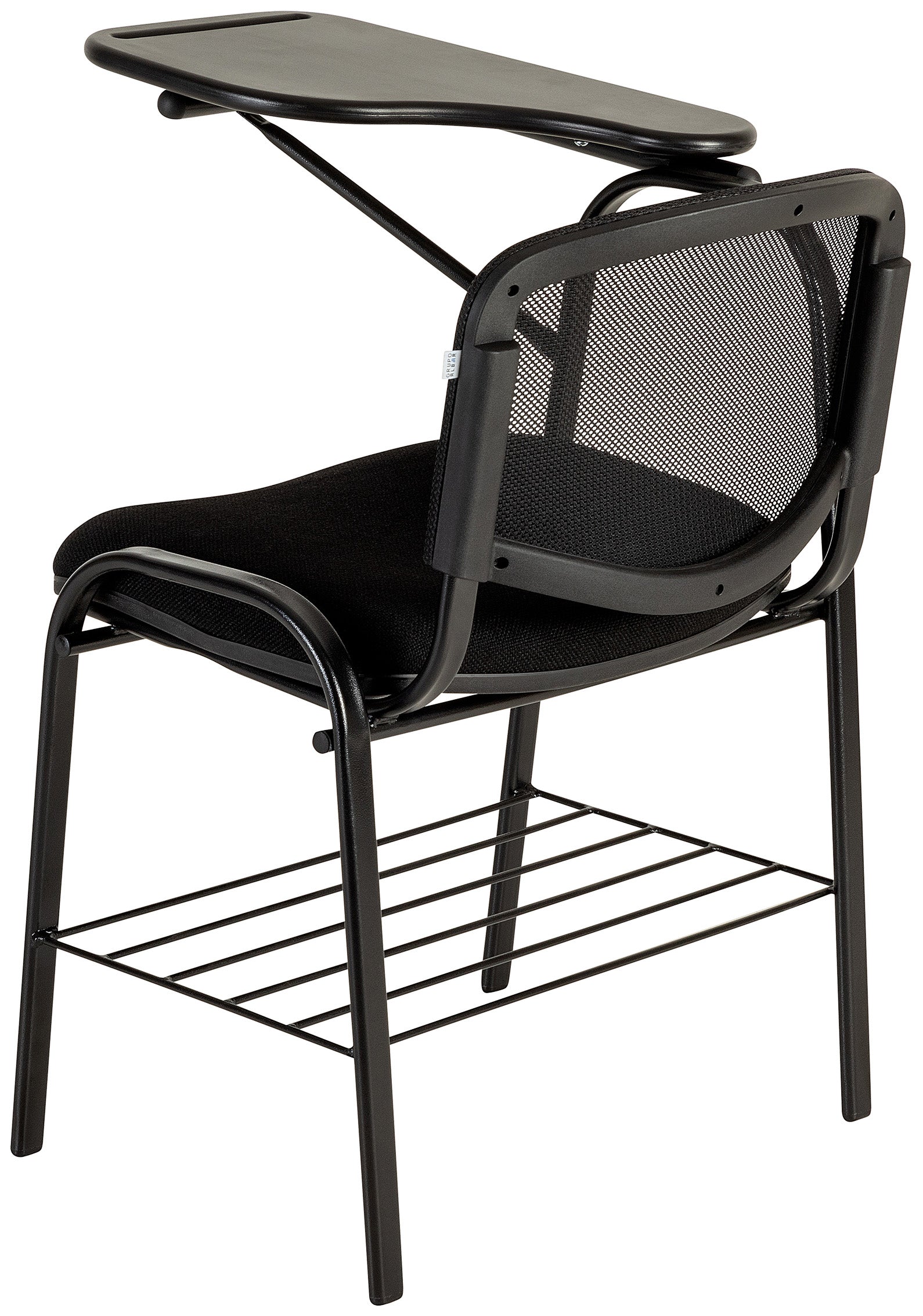 Silla Escolar PL-120 negro tres cuartos atrás