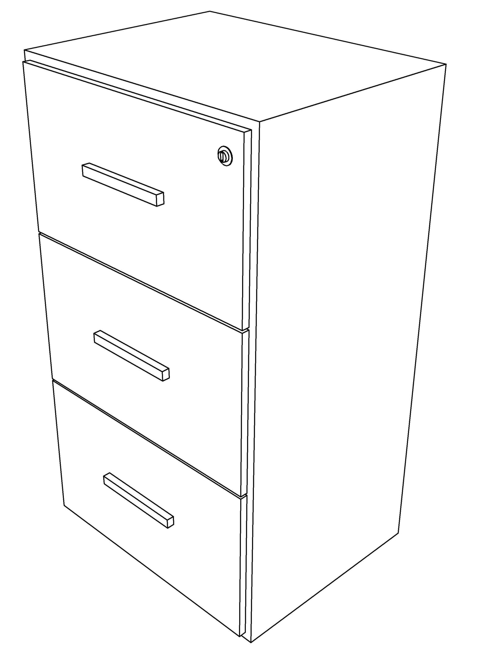 Archivero Vertical en Melamina 3G - OffiMobile