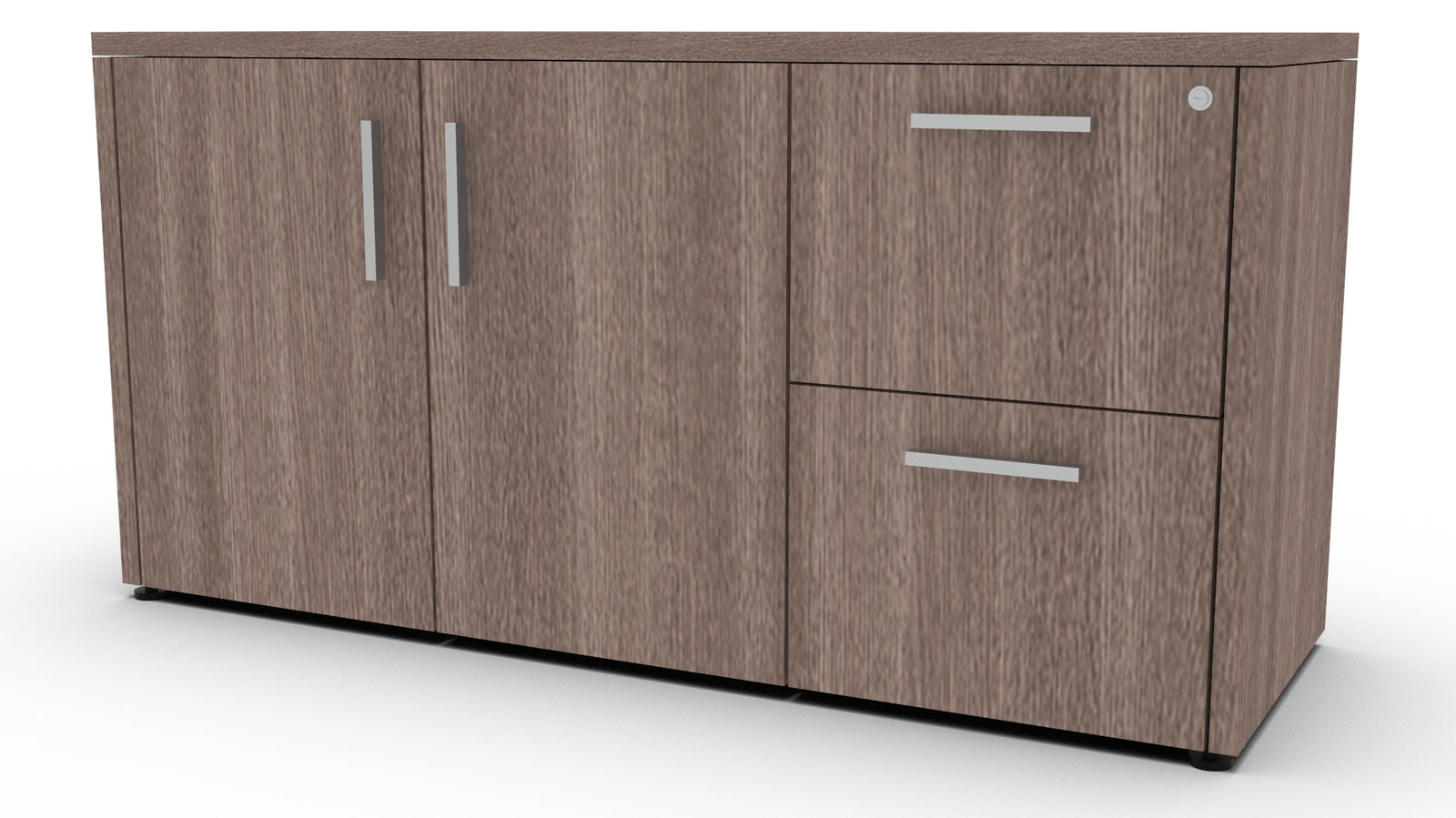 Credenza con 2 puertas abatibles y 2 cajones archivo