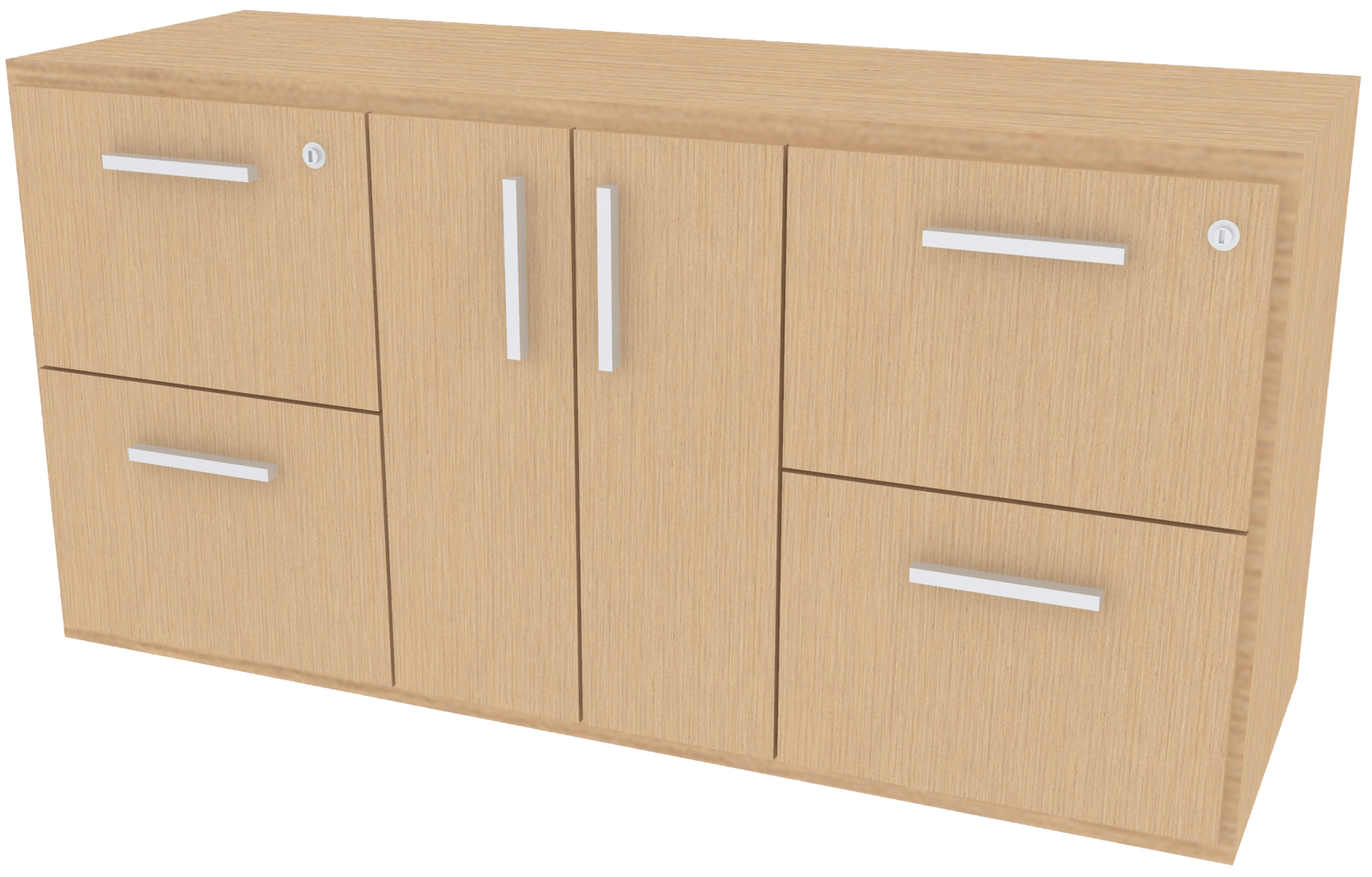 Credenza en Melamina XL 4P 2 AC - OffiMobile