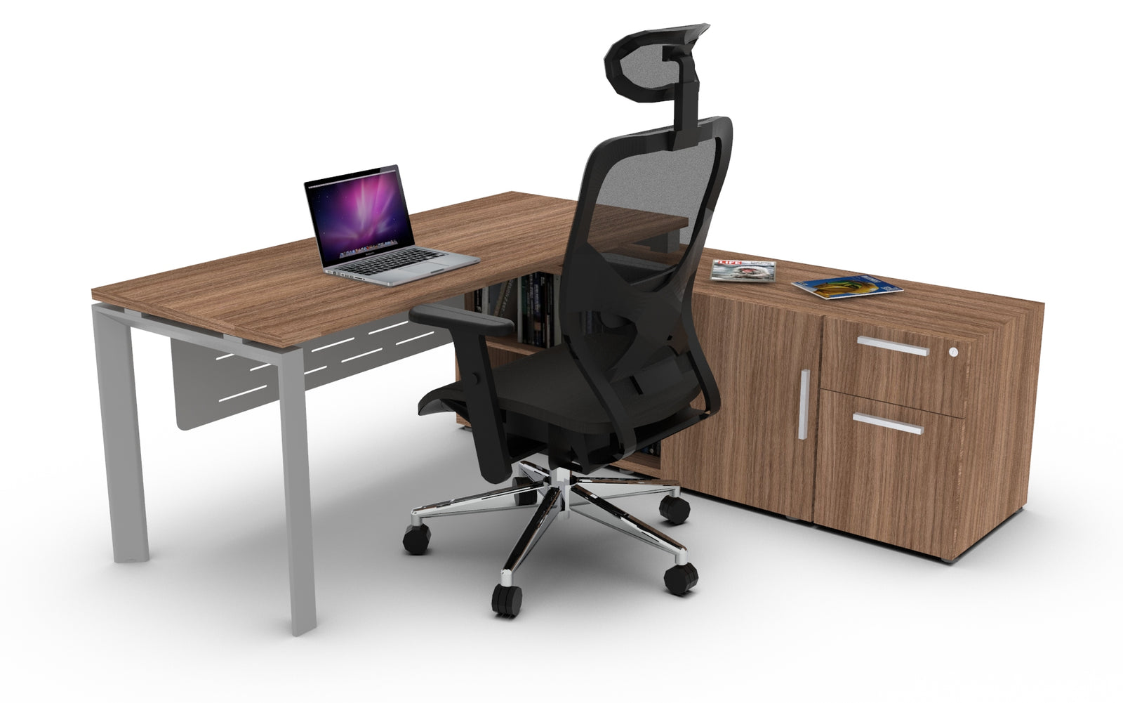 Escritorio Ejecutivo Florense con credenza lateral