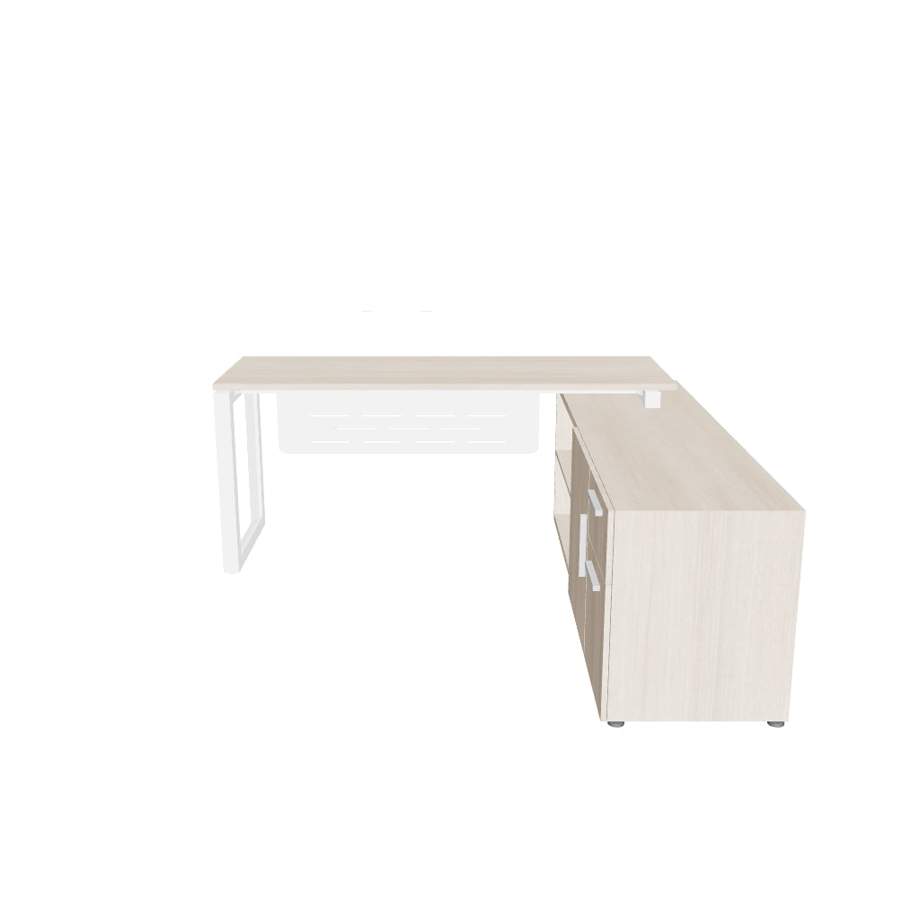 Escritorio para oficina Malaga con credenza lateral