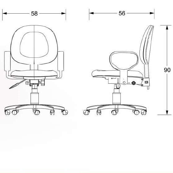 SILLA SECRETARIAL BM 640 - OffiMobile