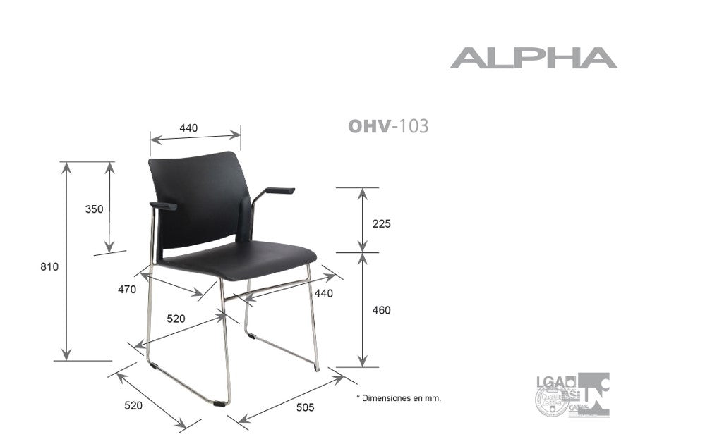 Silla visitante Alpha OHV-103