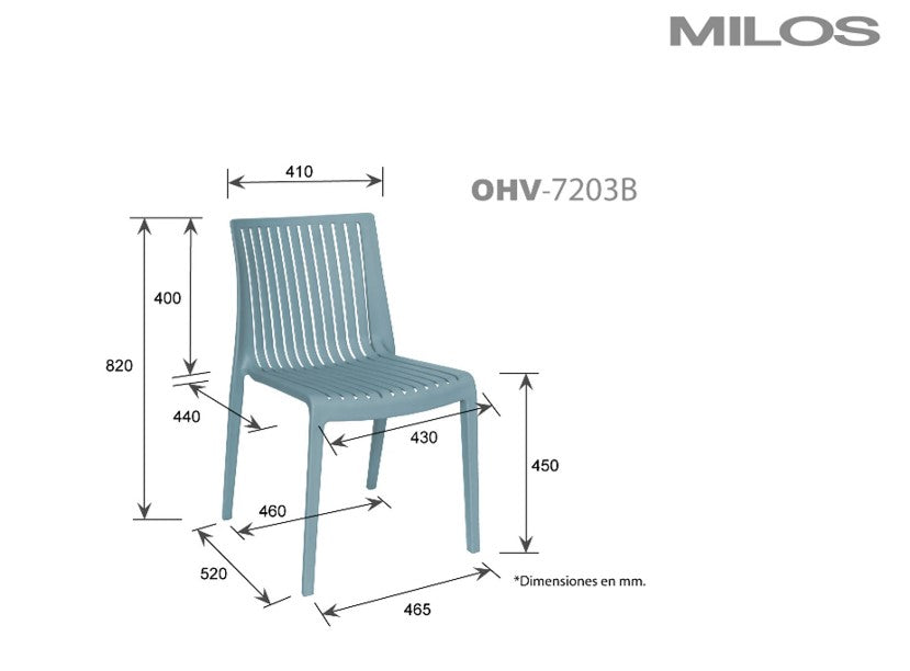Silla Visitante Milos OHV-7203B