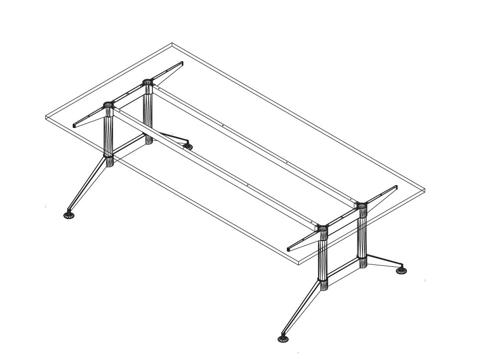 Mesa de Juntas Tech Black Chrome - OffiMobile