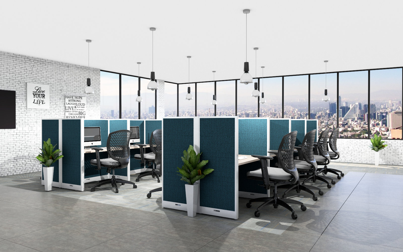 Estacion de Trabajo doble T5 - OffiMobile