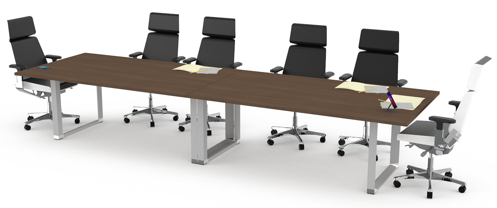 Mesa de Juntas Consejo SQ White/Silver/Black - OffiMobile