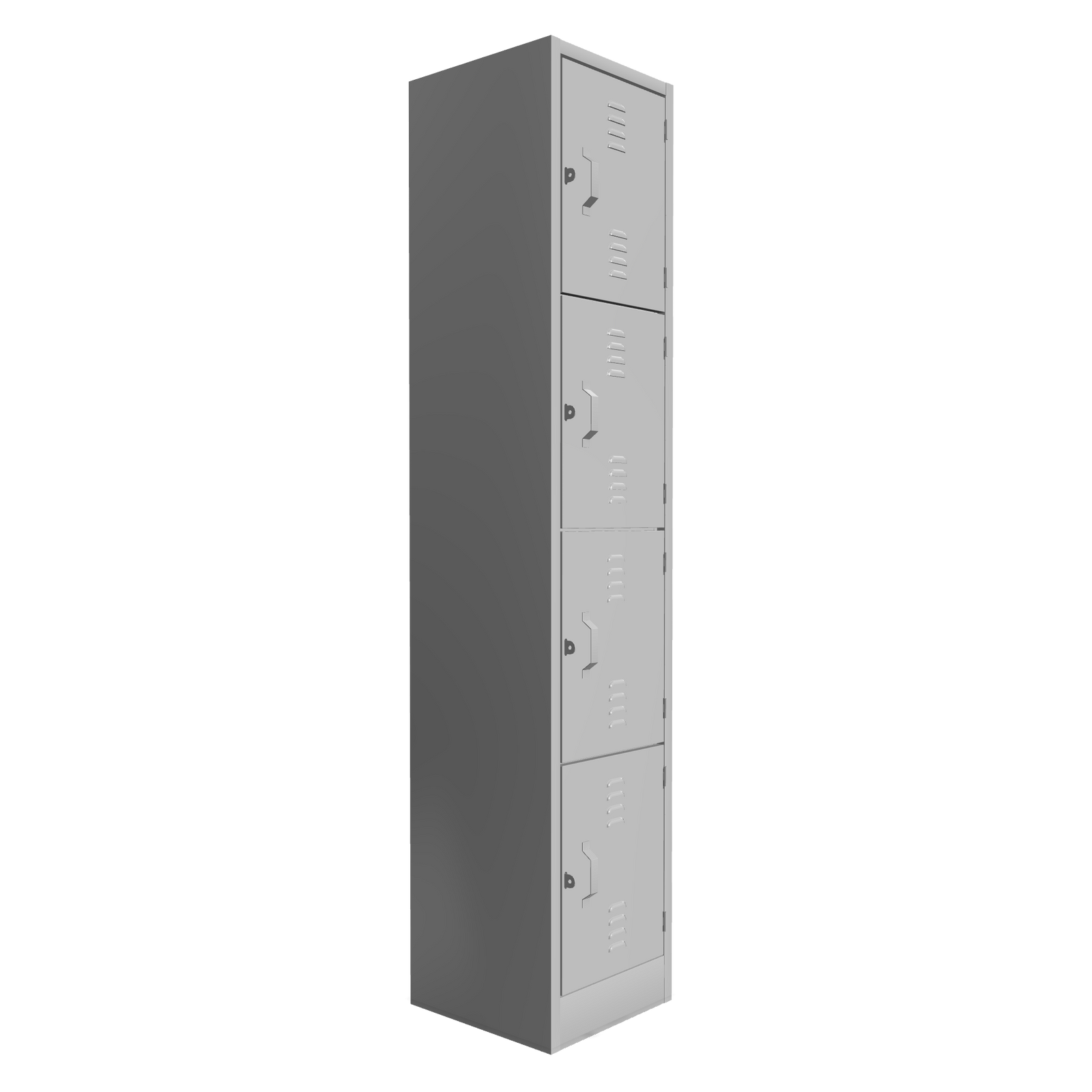 Locker metálico Forte de 4 puertas gris para oficina