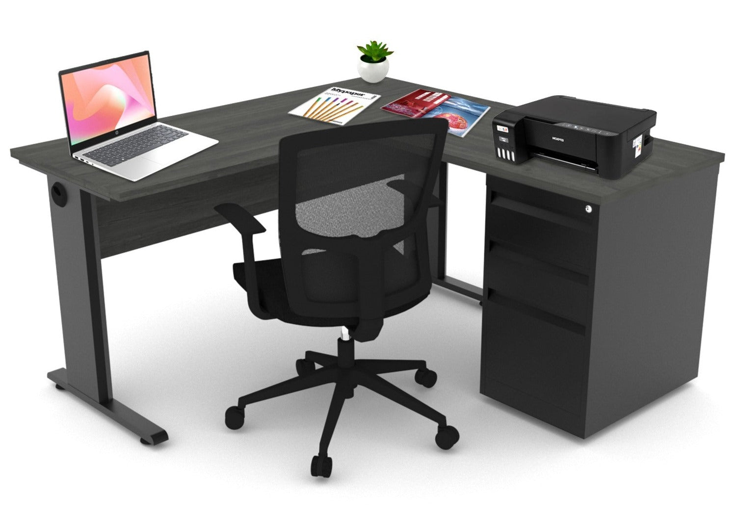 Escritorio Semi Ejecutivo con archivero Adapta