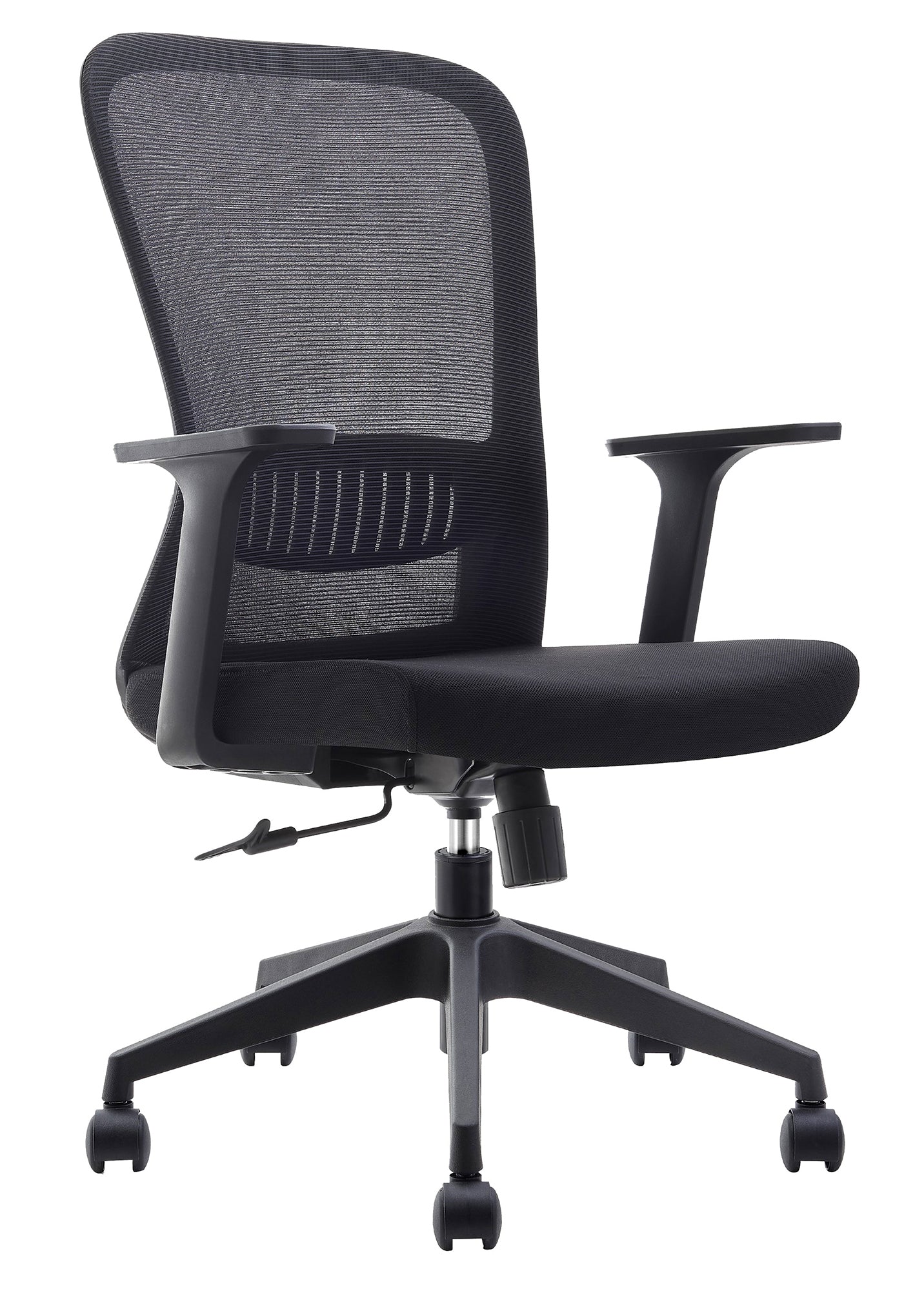Silla ejecutiva Cozy OHE-173 ergonómica con respaldo de malla negra y base de 5 puntas