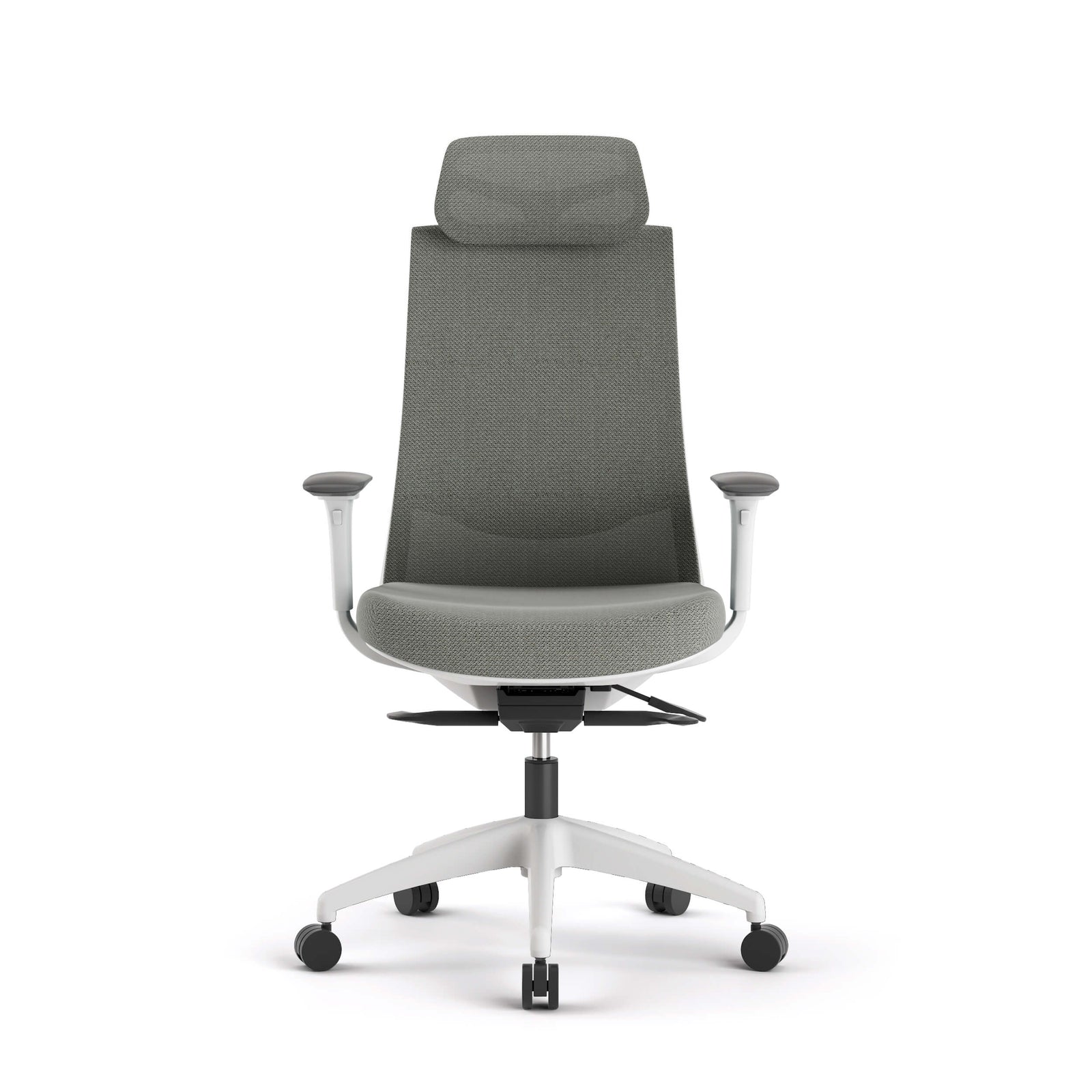 Silla ejecutiva Royal White RA ergonómica con respaldo de malla NeoMesh y base blanca en oficina moderna