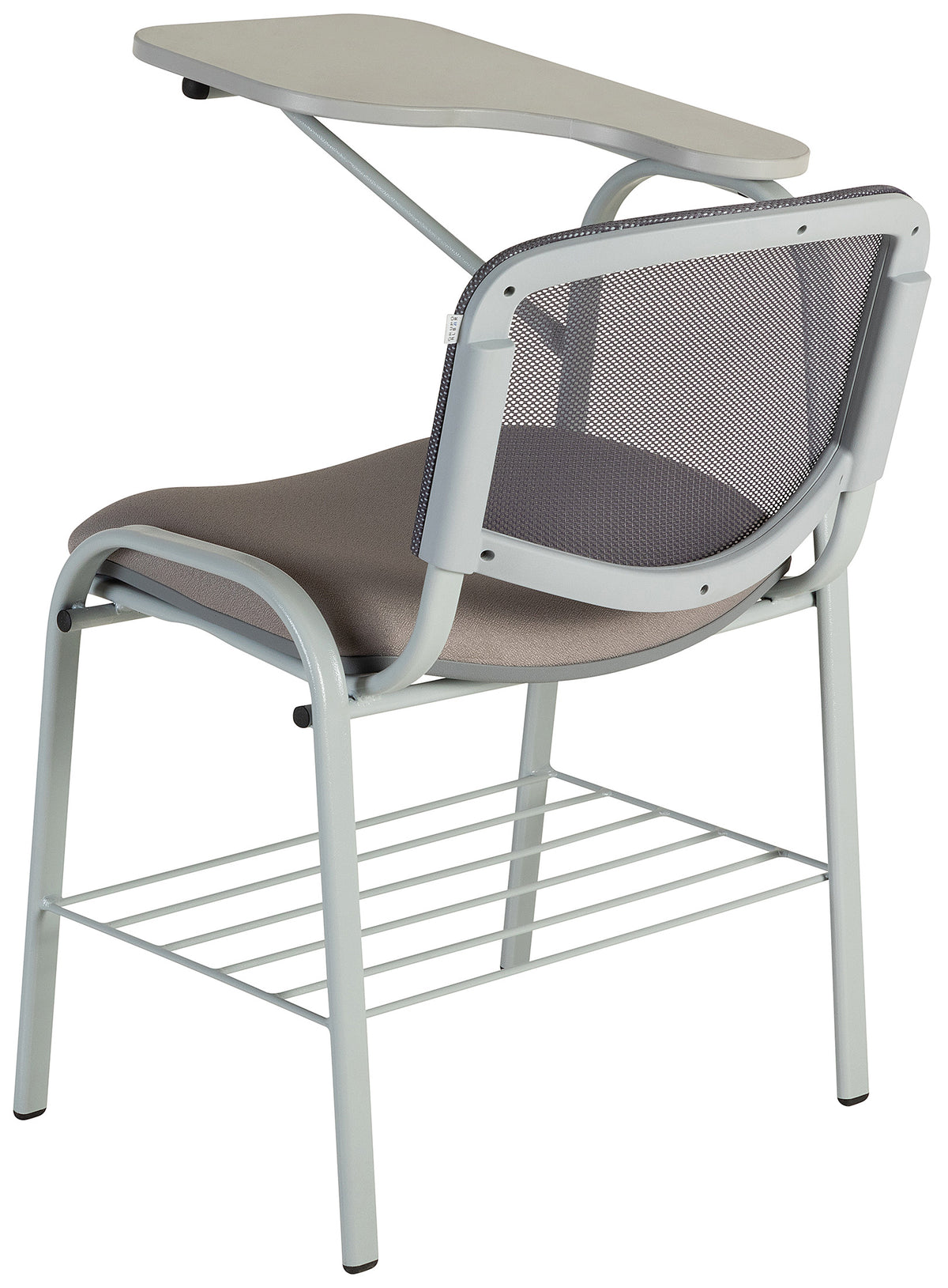 Silla Escolar PL-120 gris tres cuartos atrás