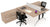 Tech black Chrome Credenza Doble - Offimobile
