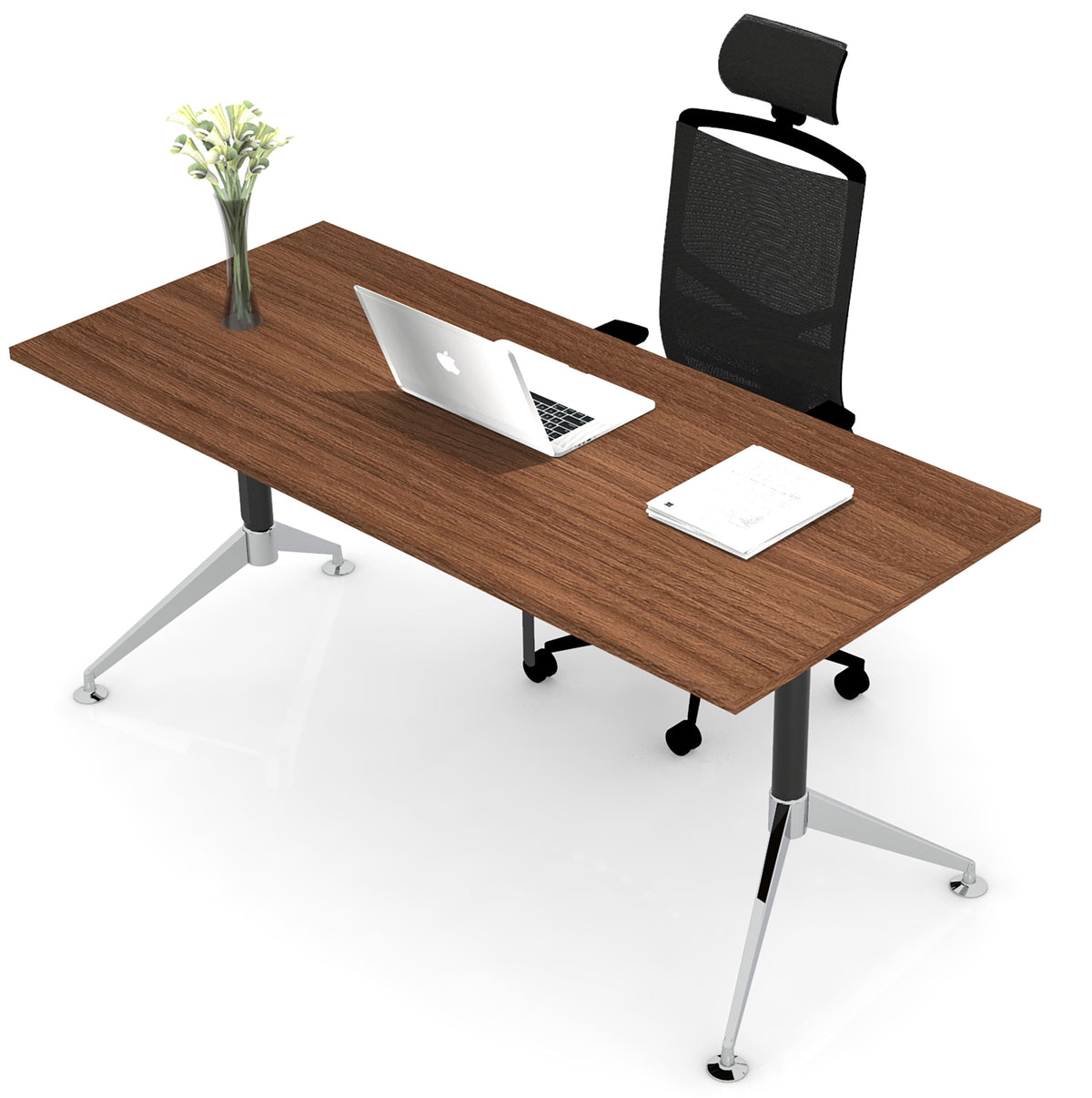 Escritorio Ejecutivo Tech Black Chrome - OffiMobile