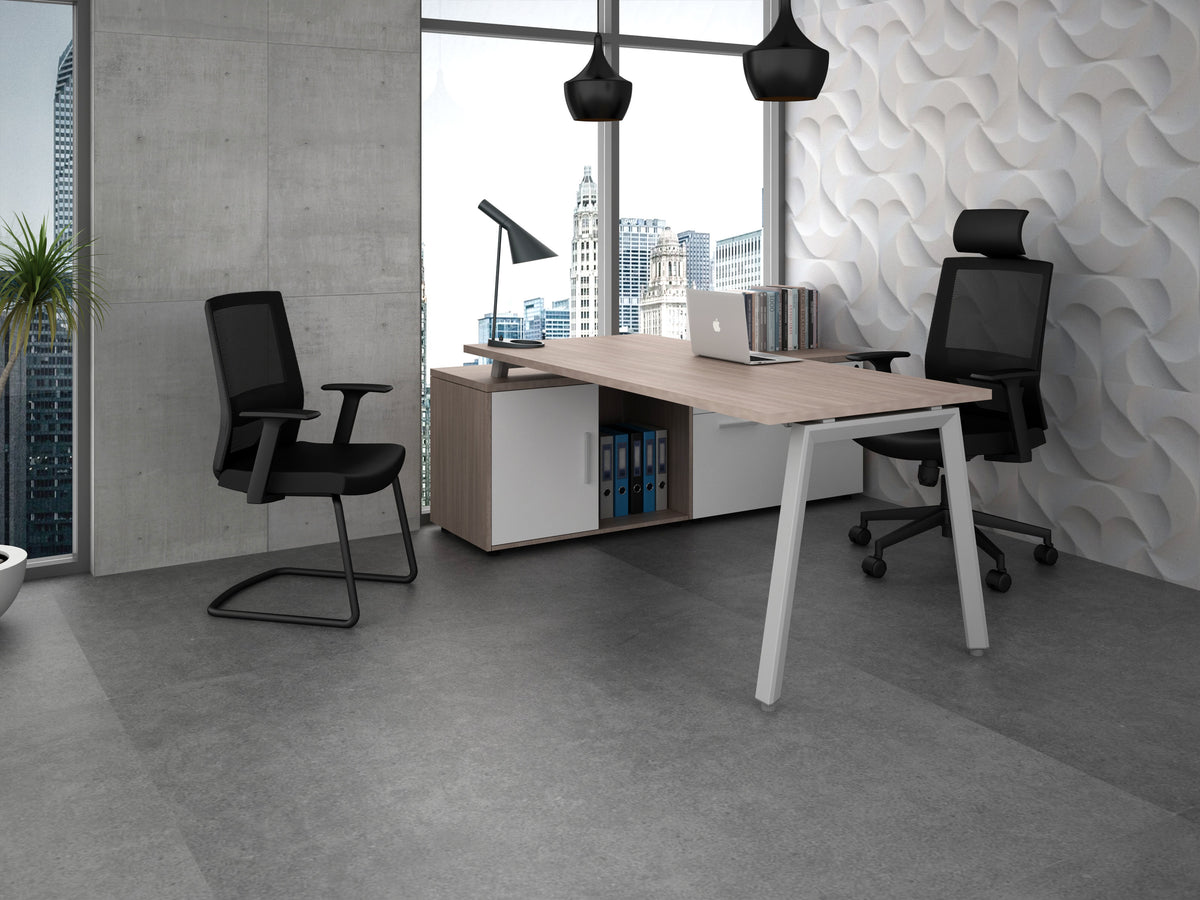 Escritorio Ejecutivo Alpha Con credenza lateral - OffiMobile