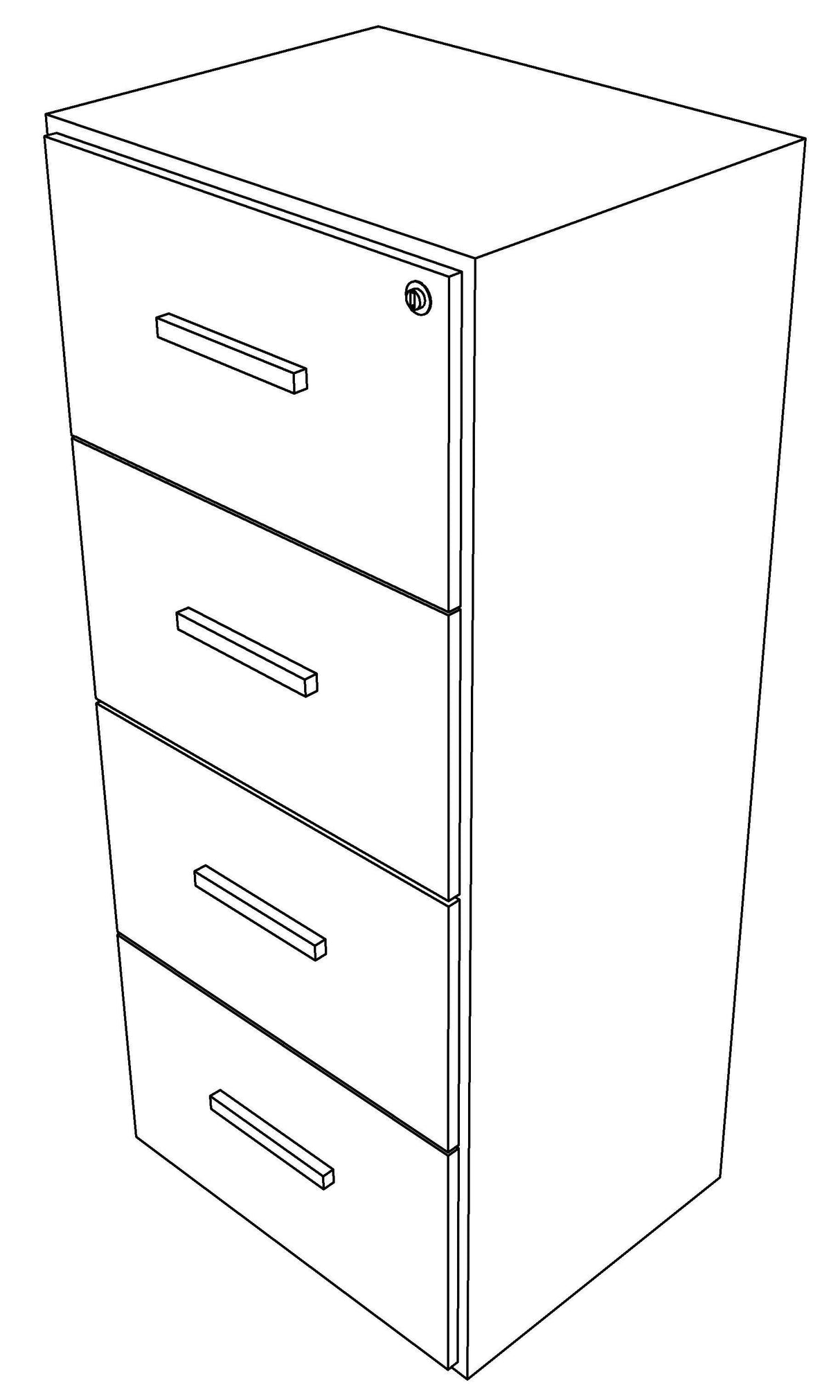 Archivero Vertical en Melamina 4G - OffiMobile- Muebles de oficina en Monterrey
