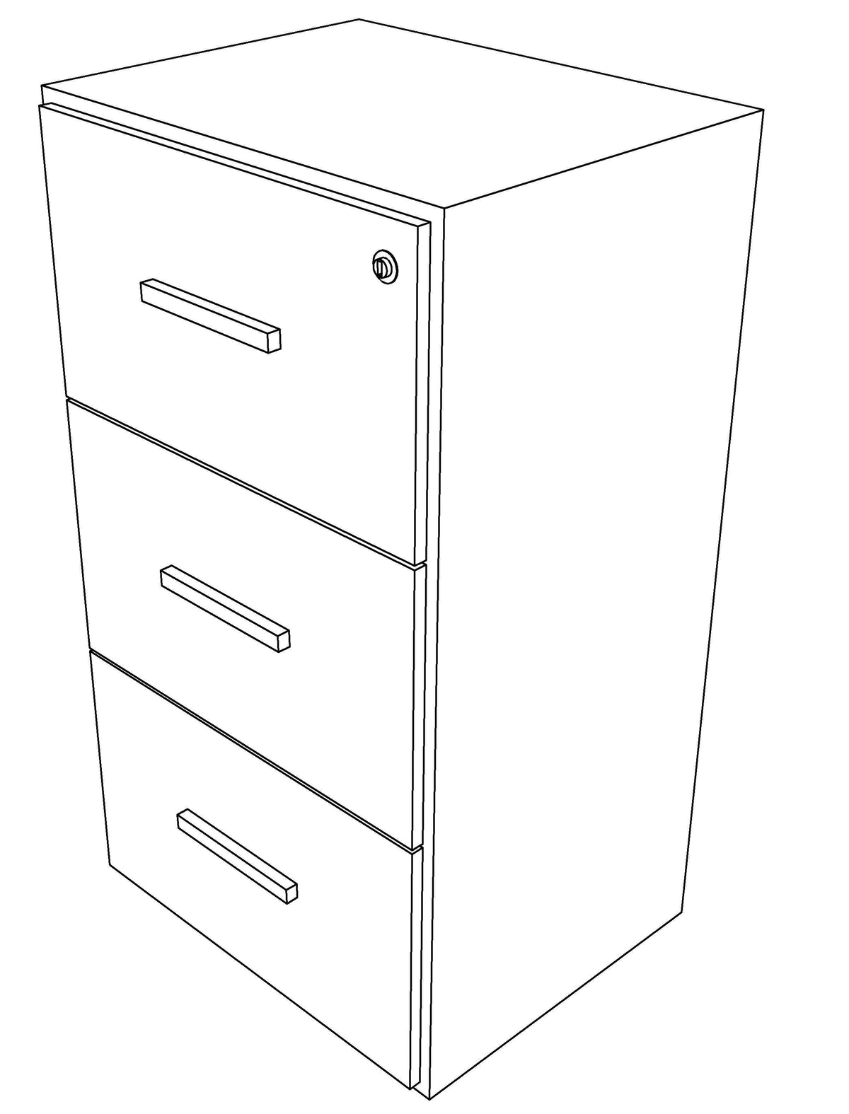 Archivero Vertical en Melamina 3G - OffiMobile