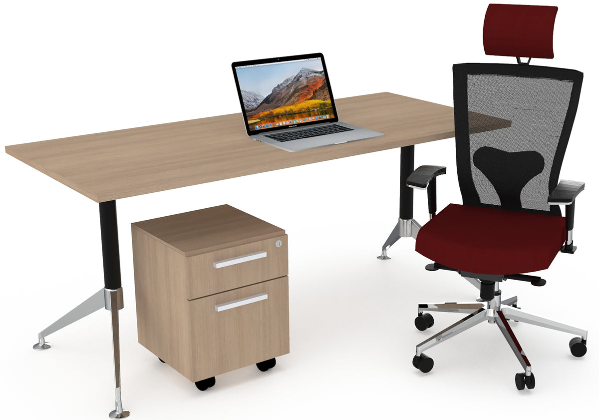 Escritorio Ejecutivo Tech Black Chrome - OffiMobile