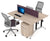 TECH BLACK CHROME BENCH PARA 2 PERSONAS - OffiMobile