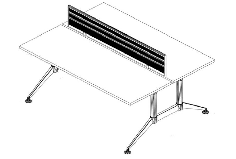 TECH BLACK CHROME BENCH PARA 2 PERSONAS - OffiMobile