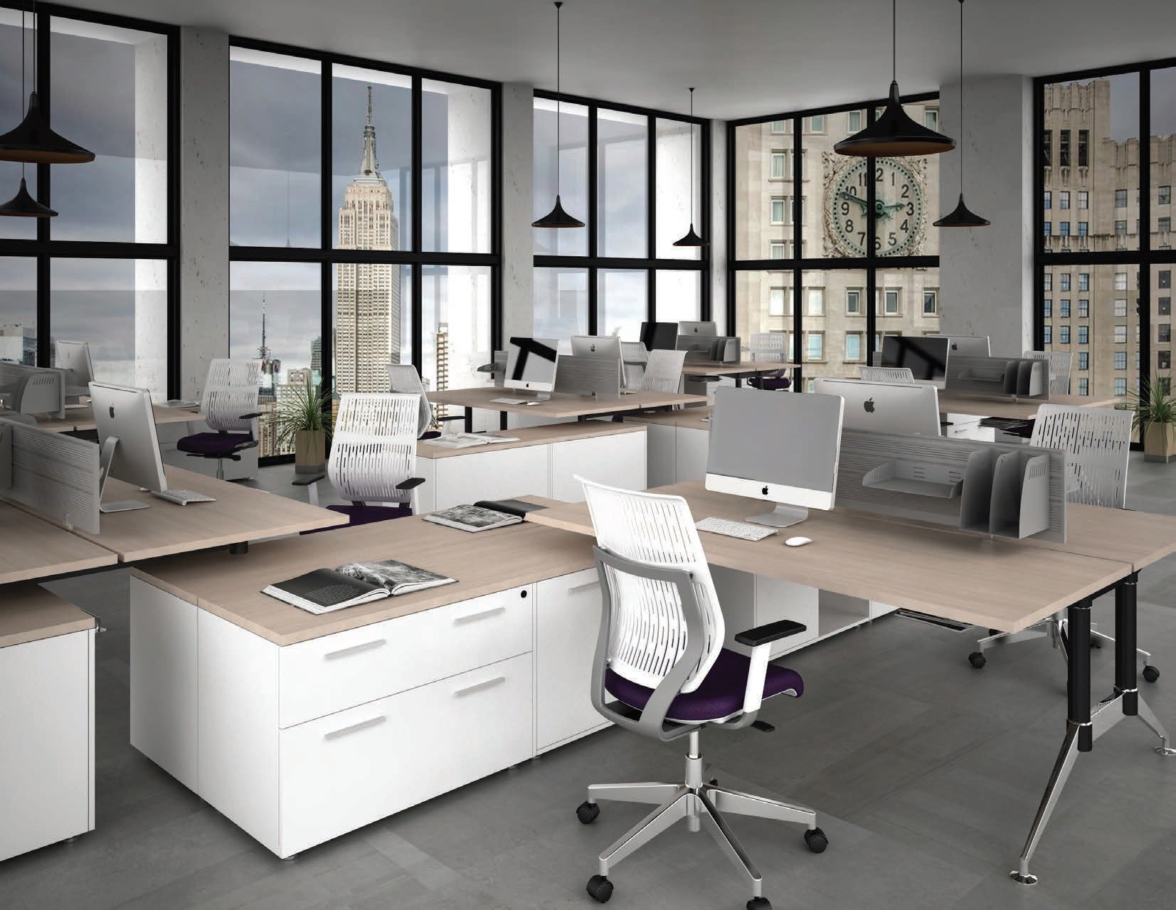 Tech black Chrome Credenza Doble - Offimobile