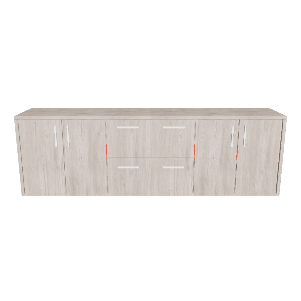 Credenza con puertas abatibles y archivo colgante