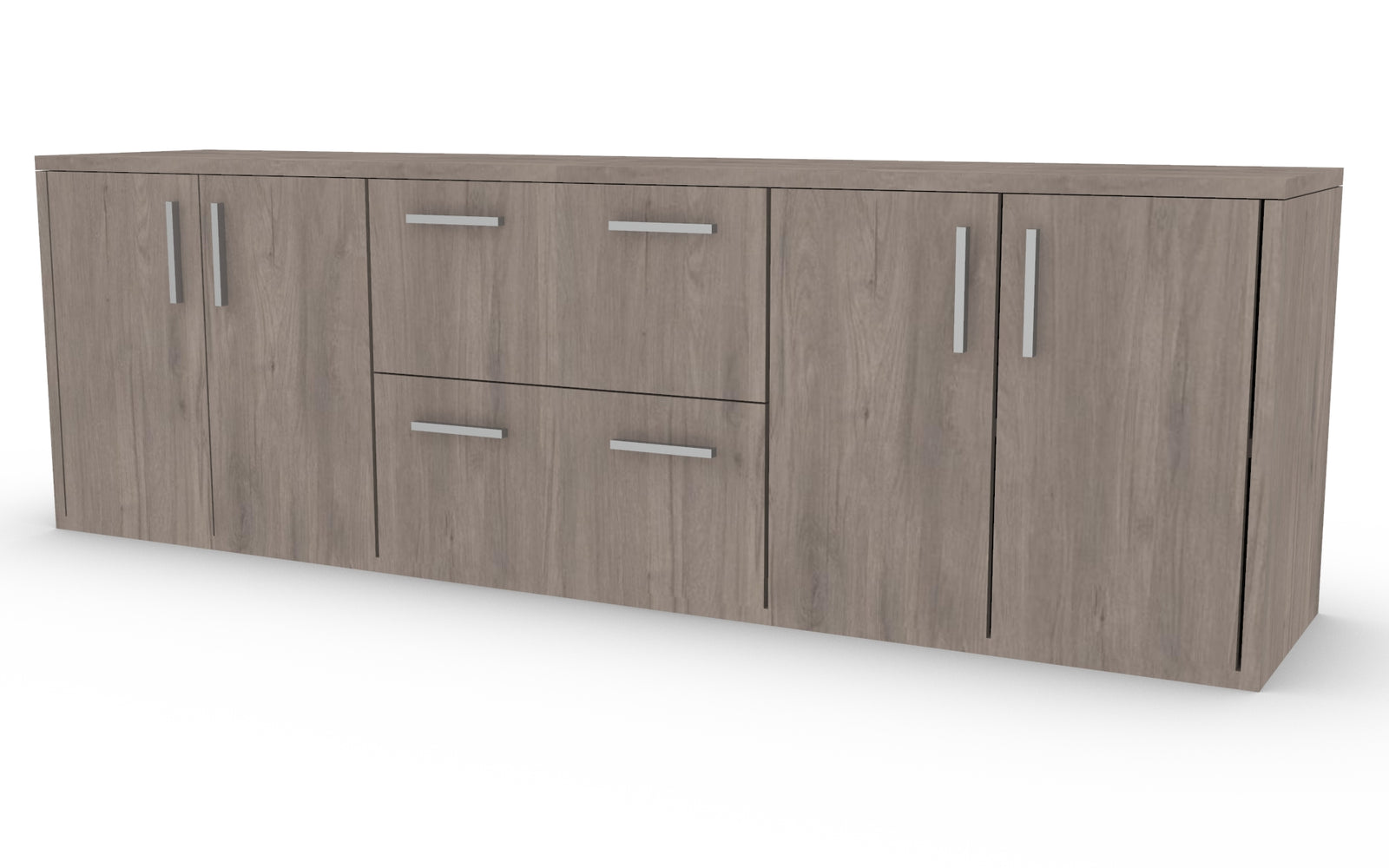 Credenza con puertas abatibles y archivo colgante