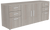 CREDENZA CON PUERTAS ABATIBLES Y DOBLE PEDESTAL - OffiMobile