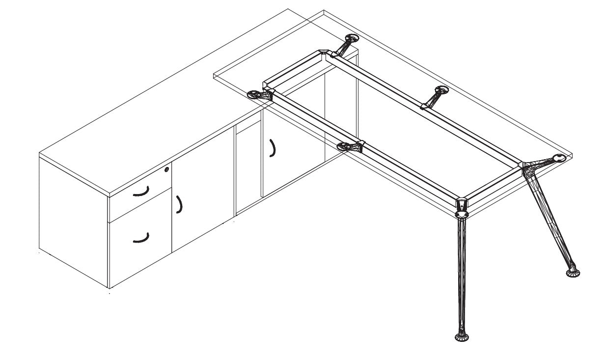 Escritorios con credenza - Offimobile