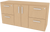 Credenza en Melamina XL 4P 2 AC - OffiMobile