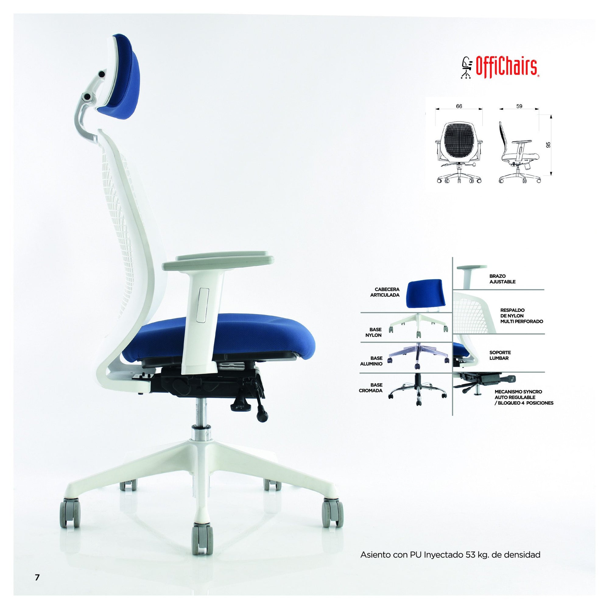 Silla Ejecutiva  BM 7500 BL - OffiMobile