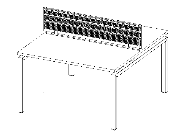 MESA BENCH MS SILVER/WHITE 2P - OffiMobile