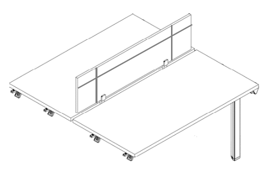 KIT DE EXTENSION PARA BENCH TECH ALPHA SILVER/WHITE - OffiMobile