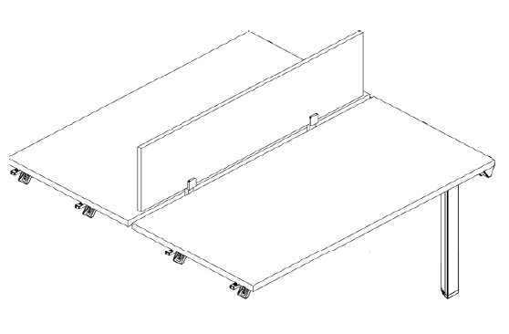 KIT DE EXTENSION PARA BENCH TECH ALPHA SILVER/WHITE - OffiMobile