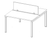 MESA BENCH MS SILVER/WHITE 2P - OffiMobile