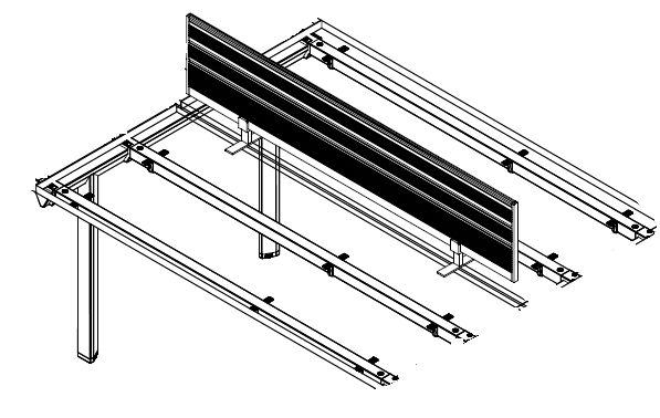 KIT DE EXTENSION PARA BENCH TECH ALPHA SILVER/WHITE - OffiMobile