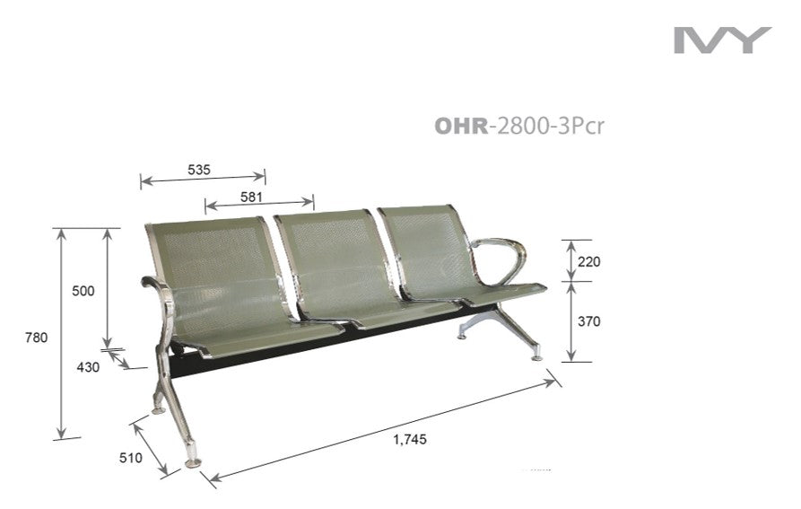 Banca Metalica IVY 3PCr