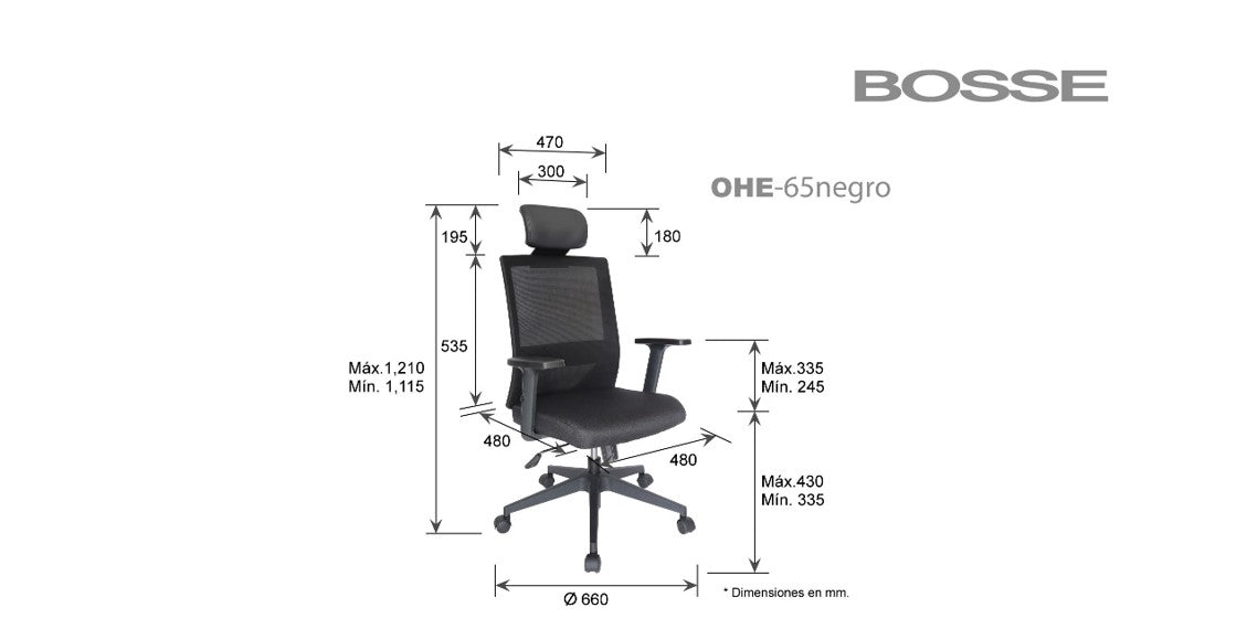 Silla Ejecutiva Bosse OHE-65