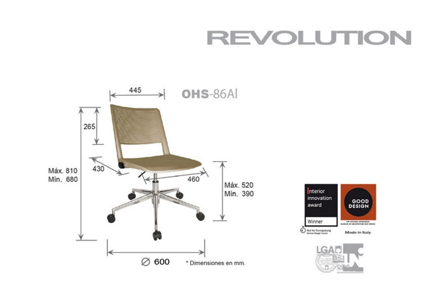 SILLA OPERATIVA REVOLUTION RBAI - Offimobile