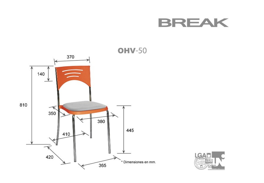 SILLA PARA VISITANTE BREAK