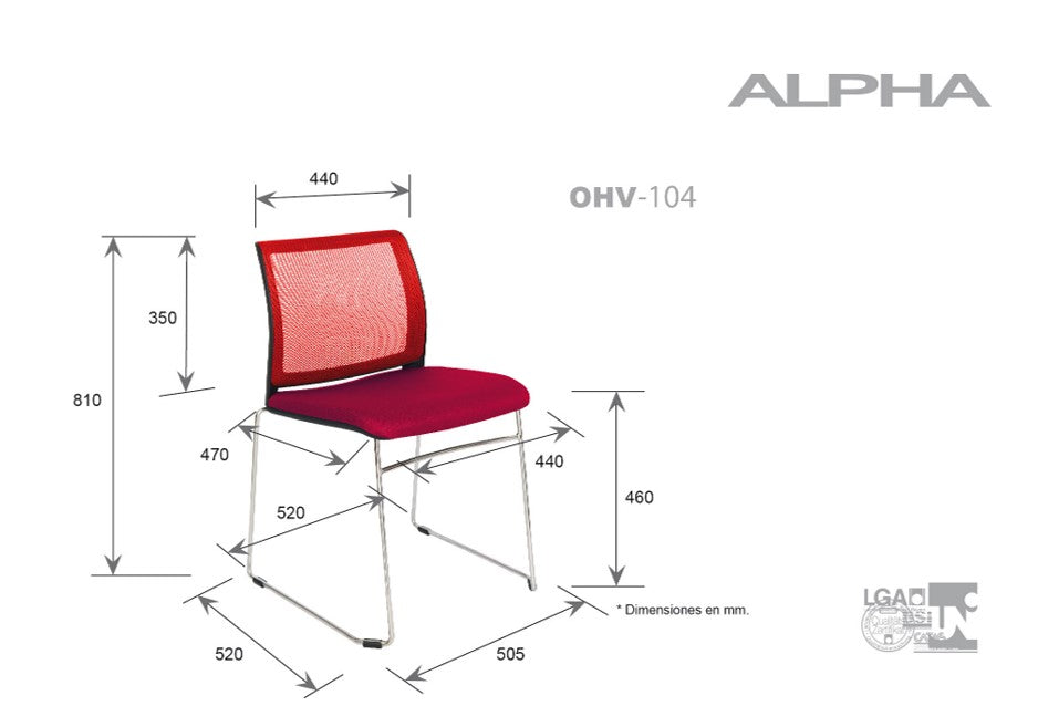 Silla para visitantes Alpha OHV-104
