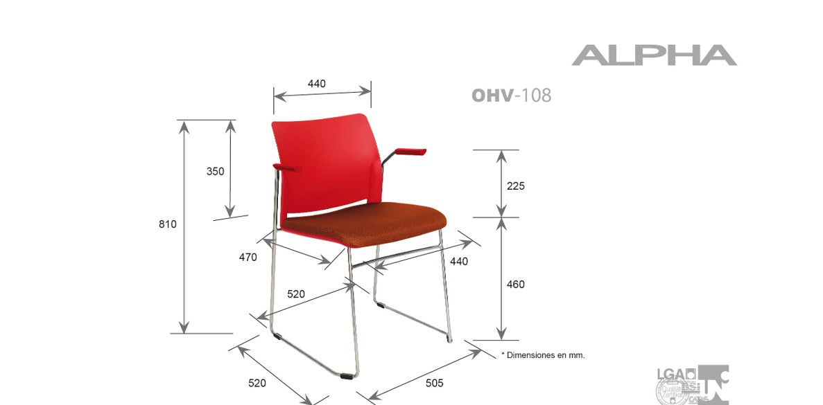 Silla Visitante Alpha OHV-108