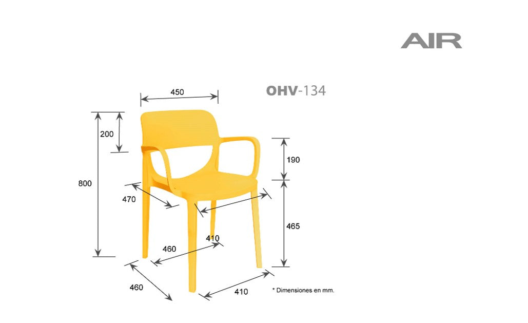 Silla visitante AIR C brazos