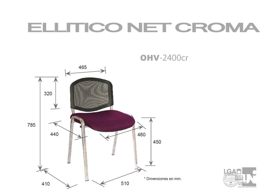 SILLA Visitante Ellitico Net OHV-2400cr