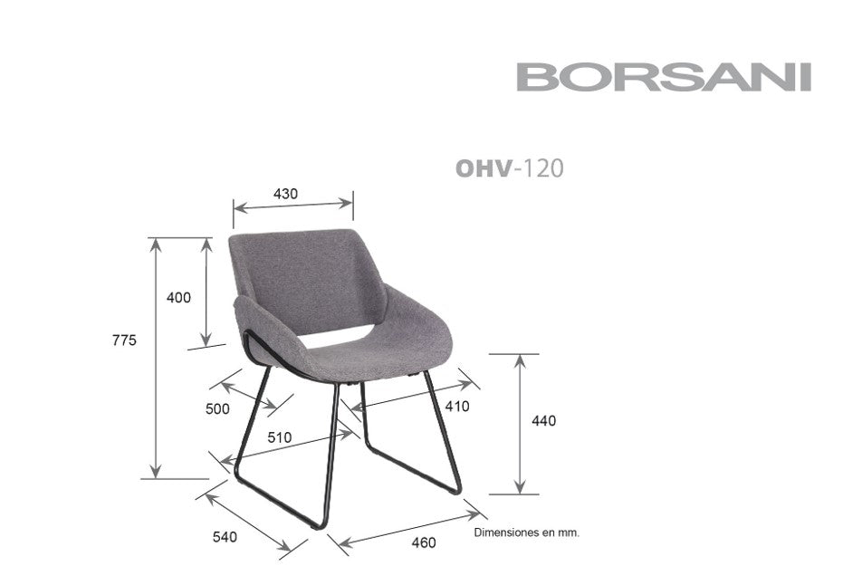 Silla visitante Borsani