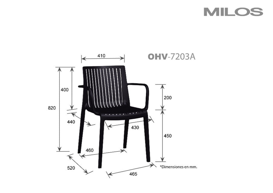 Silla Exterior Milos OHV-7203A