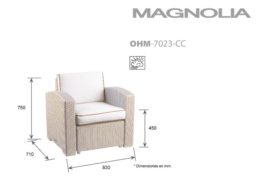 Sillon Exterior Magnolia CC