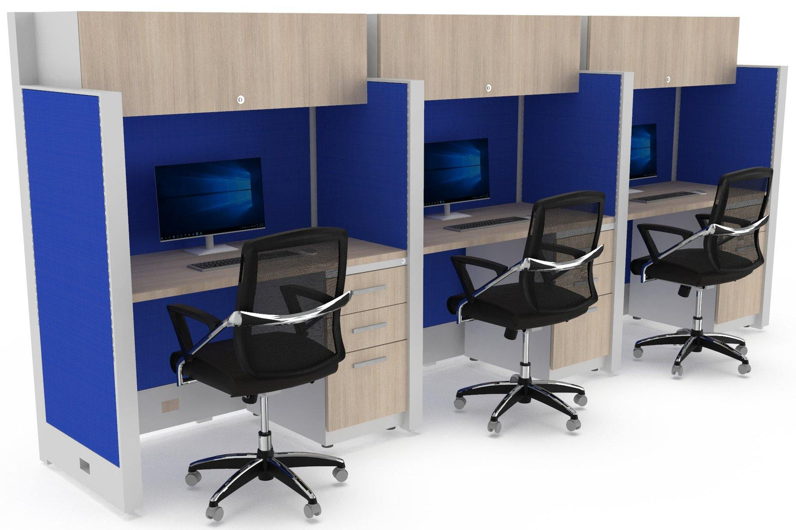 Estacion de Trabajo Estabilus T5 A Pared C archivero y Flipper - OffiMobile