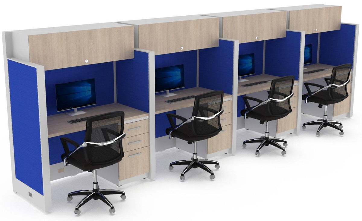 Estacion de Trabajo Estabilus T5 A Pared C archivero y Flipper - OffiMobile